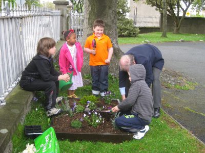 Planting the raised bed